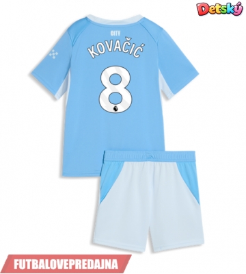 Lacne Dětský Futbalové dres Manchester City Mateo Kovacic #8 2026-27 Krátky Rukáv - Domáci (+ trenírky)